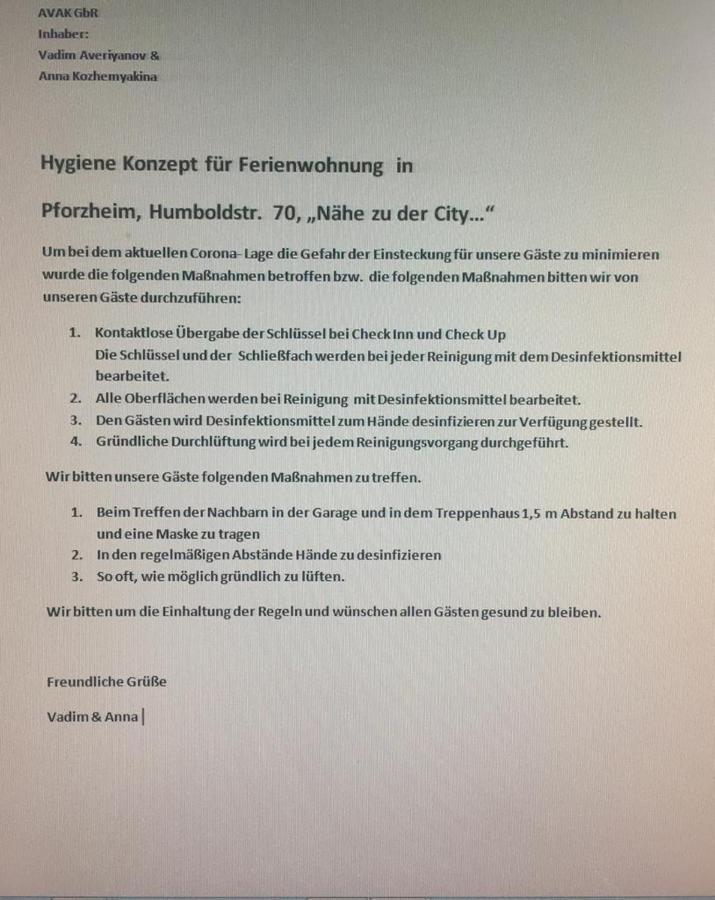 Nahe An Der City Fuer Monteure Und Fuer Urlauber プフォルツハイム エクステリア 写真